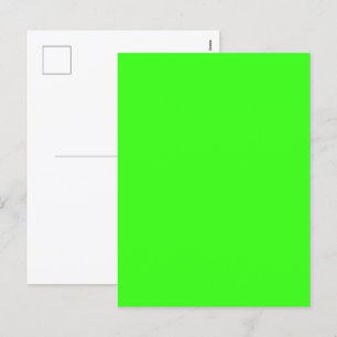 Neon Green Custom Holiday Briefkaart