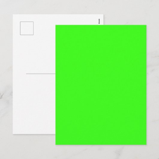 Neon Green Custom Holiday Briefkaart (Voorkant / Achterkant)