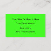 Neon Green Custom Logo Make-up Artiest Salon Moder Visitekaartje (Achterkant)