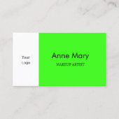 Neon Green Custom Logo Make-up Artiest Salon Moder Visitekaartje (Voorkant)