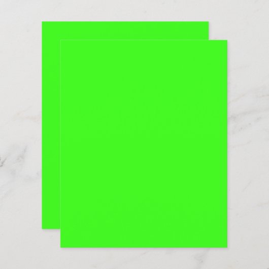 Neon Green Custom Paper Sheet (Voorkant / Achterkant)