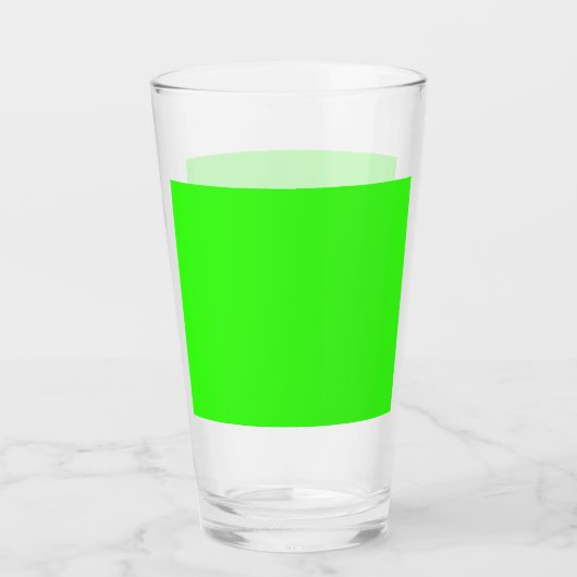 Neon Green Custom Pint Glass Cup Glas (Voorkant)