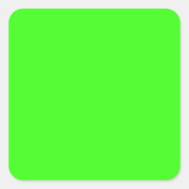 Neon Green Custom Square Sticker
