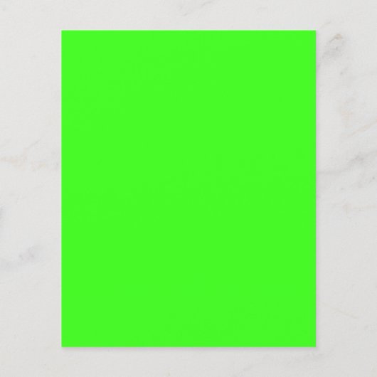 Neon Green Customizable Flyer (Achterkant)