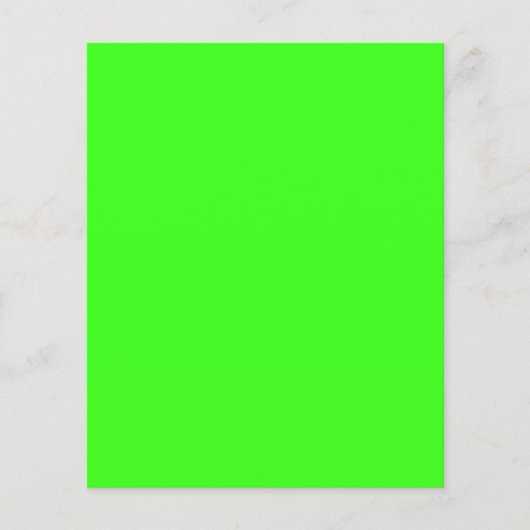 Neon Green Customizable Flyer (Voorkant)