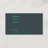 Neon Green Design Visitekaartje (Achterkant)