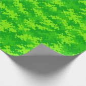 Neon Green Digital Camouflage Wrapping Paper Cadeaupapier (Hoek)