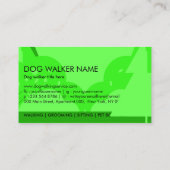 Neon green Dog Walker Service French Bulldog Visitekaartje (Achterkant)