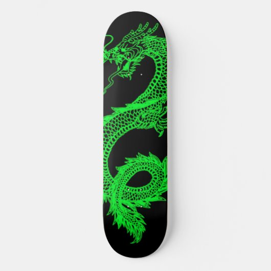 Neon Green Dragon Skateboard Deck (Voorkant)