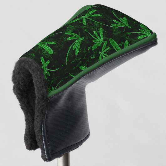 Neon Green Dragonflies Golfheadcover (3/4 voorkant)