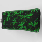 Neon Green Dragonflies Golfheadcover (Voorkant)
