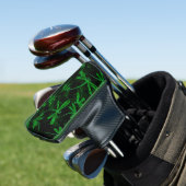 Neon Green Dragonflies Golfheadcover (Insitu)