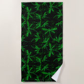 Neon Green Dragonfly Beach Towel Strandlaken (Voorkant)