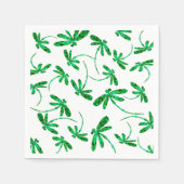 Neon Green Dragonfly Frenzy Servet (Voorkant)