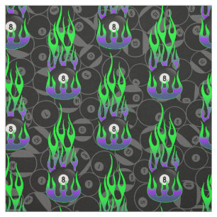 Neon Green Eight Ball Stof