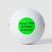 Neon Green Elegant 70e verjaardag kleur Dad Bright Golfballen (Voorkant)