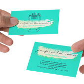 Neon Green-elegant eenvoudige sojakandel Visitekaartje