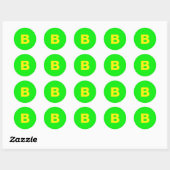 Neon Green Elegant geel Kleur Trendy Mode Ronde Sticker (Vel)