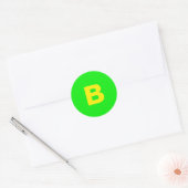 Neon Green Elegant geel Kleur Trendy Mode Ronde Sticker (Envelop)
