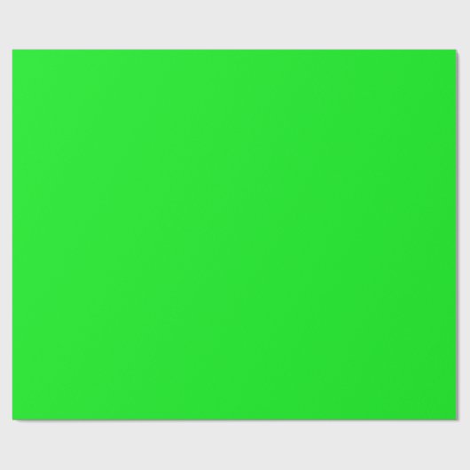 Neon Green Elegant Minimalistische kleur Plain Bri Cadeaupapier (Vlak)