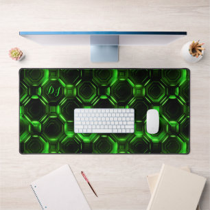 Neon Green en Black Desk Mat voor Gamers