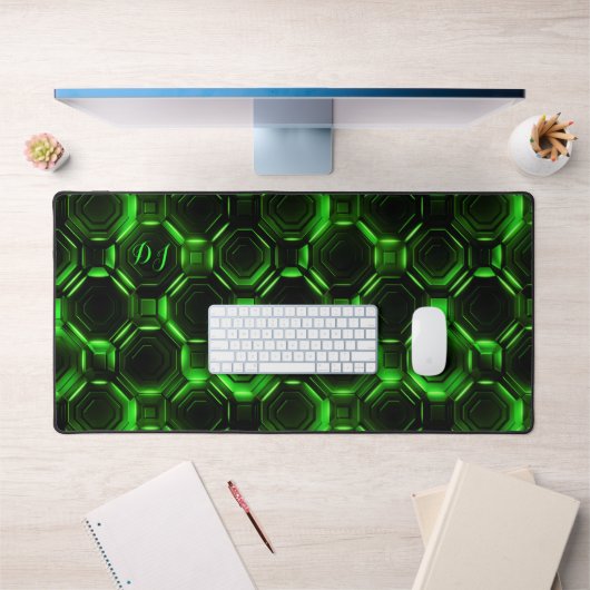 Neon Green en Black Desk Mat voor Gamers (Kantoor 1)
