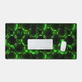 Neon Green en Black Desk Mat voor Gamers (Keyboard & Muis)
