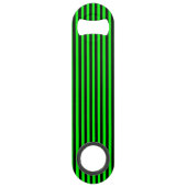 Neon Green en Black Stripes Speed Flessenopener (Achterkant)