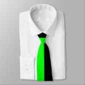 Neon Green en Black Two Color Stropdas (Gebonden)
