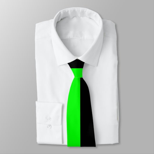 Neon Green en Black Two Color Stropdas (Gebonden)