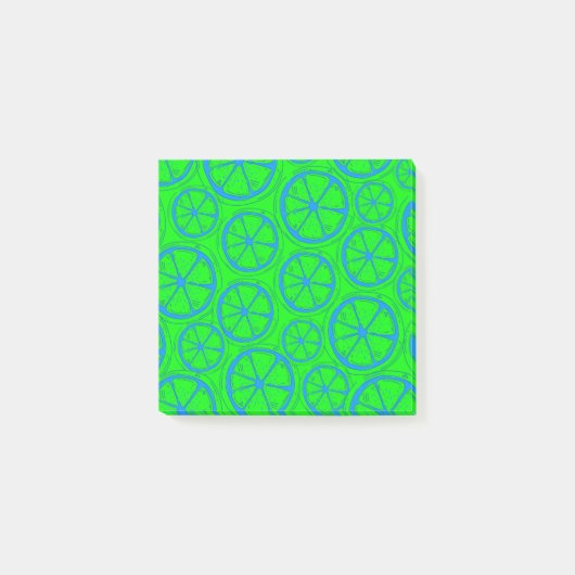 Neon Green en Blue Lemon Retro Lente & Zomer Post-it® Notes (Voorkant)