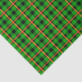 Neon Green en Oranje Tartan Tissuepapier (Detail)