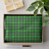Neon Green en Paars Tartan 01 Tissuepapier (Geschenk)