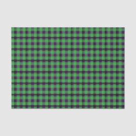 Neon Green en Paars Tartan 03 Tissuepapier