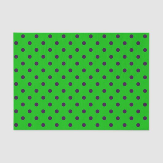 Neon Green- en Paarse pooldots Tissuepapier (Voorkant)