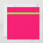 Neon Green en Pink Sweet Sixteen Uitnodiging (Achterkant)