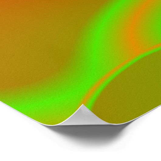 Neon Green en Sinaasappel Poster (Hoek)