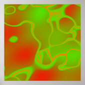 Neon Green en Sinaasappel Poster (Voorkant)