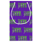 neon green en white dank u klein cadeauzakje (Achterkant)