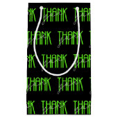 neon green en white dank u klein cadeauzakje (Voorkant)