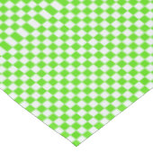 Neon Green en White Gingham geborduurd Tafelkleed (Gekanteld)