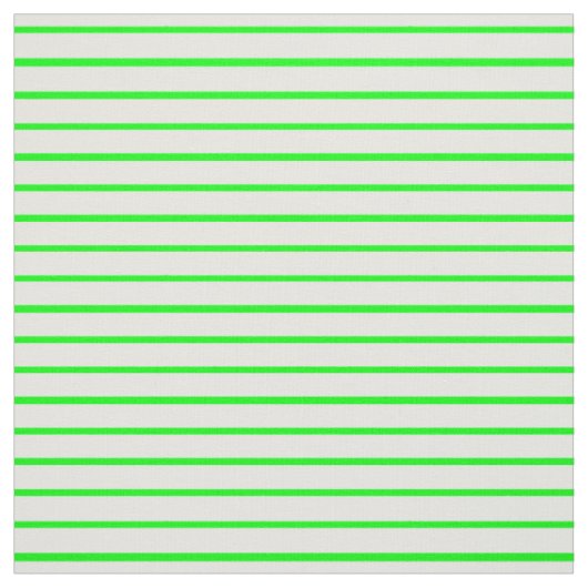 Neon Green en White Stripe Fabric Stof (Swatch)