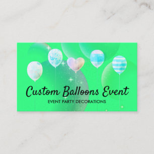 Neon Green Event Party Planner Decor Balloons Contactkaartje