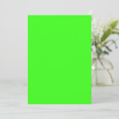Neon Green Flat Bedankt Card –  (Staand voorkant)
