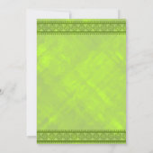 Neon Green Floral Design College Trunk Party Kaart (Achterkant)