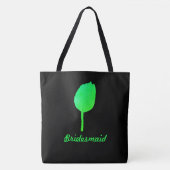 Neon Green Floral Tulip Abstract Bridesmaid Gift Tote Bag (Voorkant)