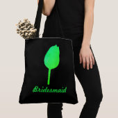Neon Green Floral Tulip Abstract Bridesmaid Gift Tote Bag (Dichtbij)