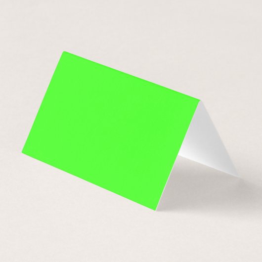 Neon Green Folded Visitekaartje (Achterkant)