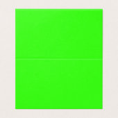 Neon Green Folded Visitekaartje (Buitenkant ongevouwen)