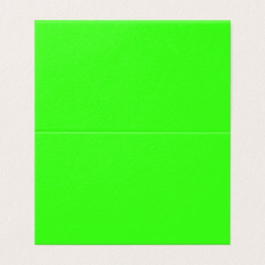 Neon Green Folded Visitekaartje (Buitenkant ongevouwen)